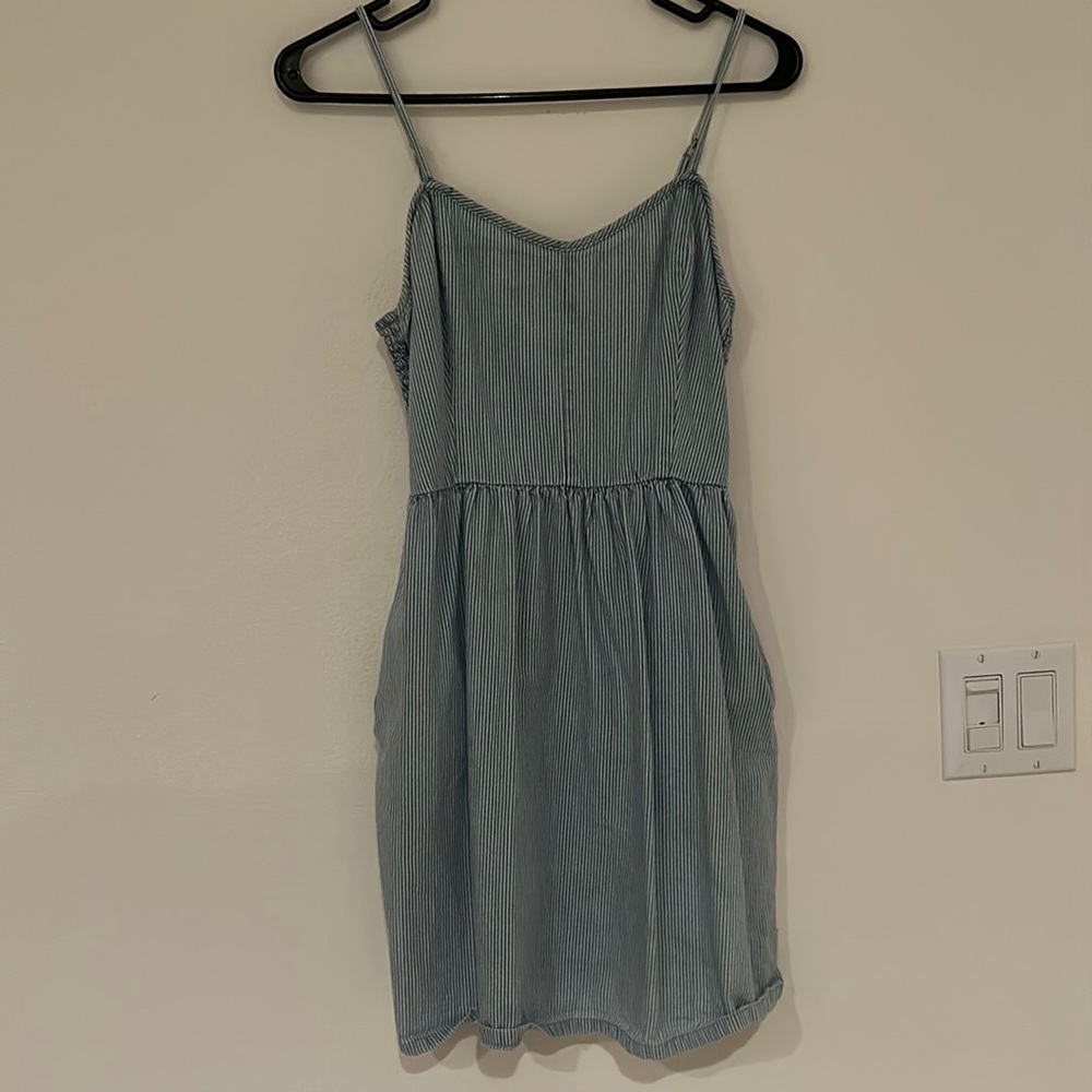 vintage VANS blue and white pinstripe dress
